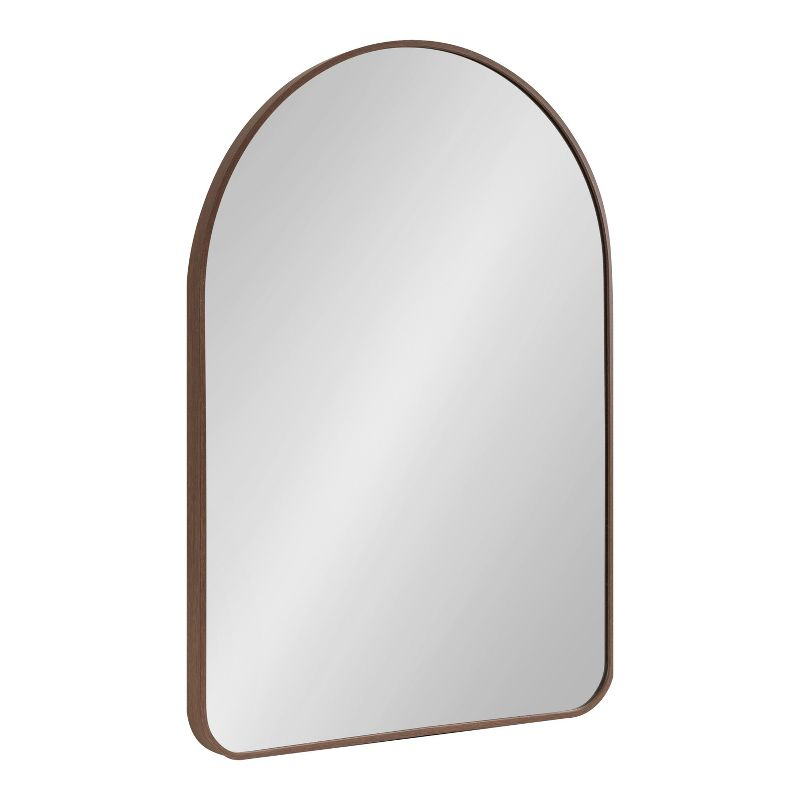 Kate and Laurel Zayda Metal Arch Mirror, 20x28, Walnut Brown