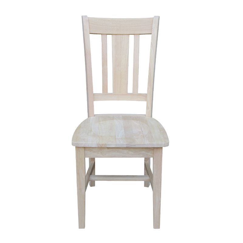 Set of 2 San Remo Splatback Chairs Wood - International Concepts: Solid Parawood, Unupholstered