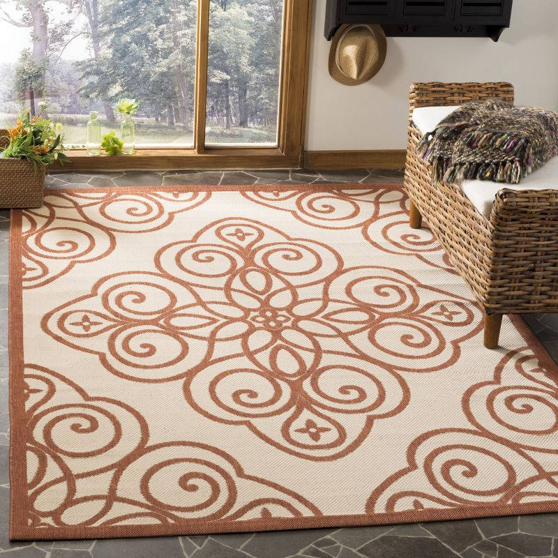 Martha Stewart Rosamond - MSR4244 - Indoor Power Loomed Area Rugs - Cayenne - 4'x5'7"