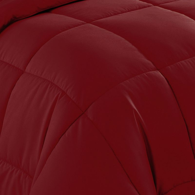 Bed-in-A-Bag Solid Color Comforter & Sheet Set Soft All Season Bedding, King, Red