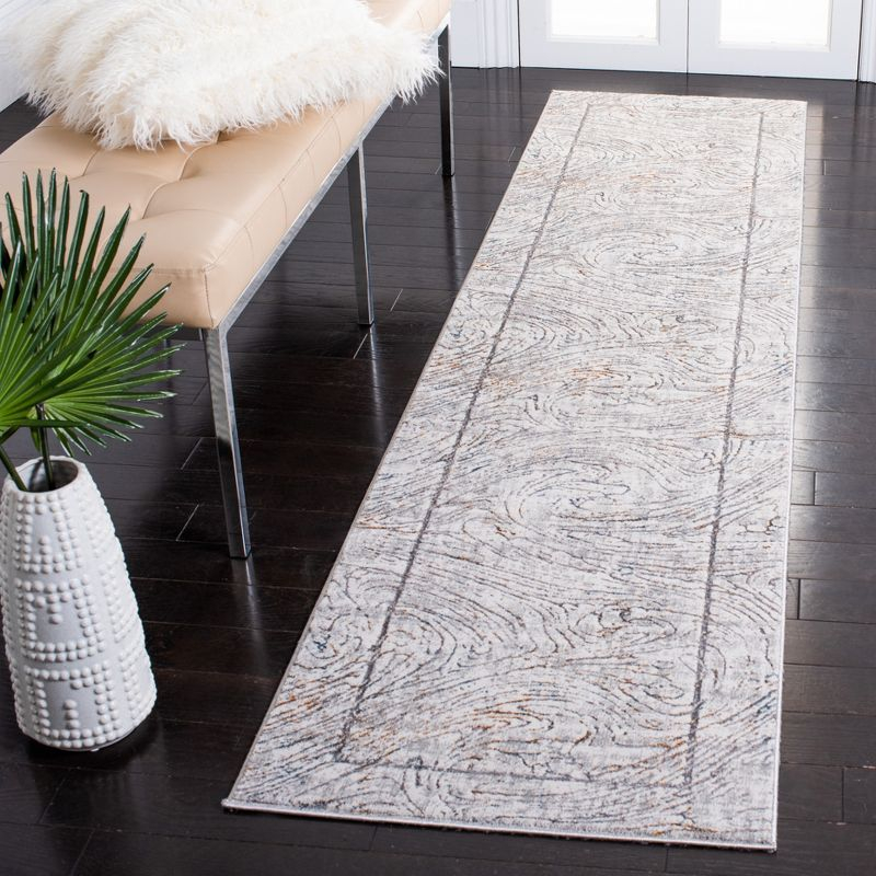 Sonoma SON355 Power Loomed Indoor Runner Rug - Ivory/Grey - 2'2"x9' - Safavieh