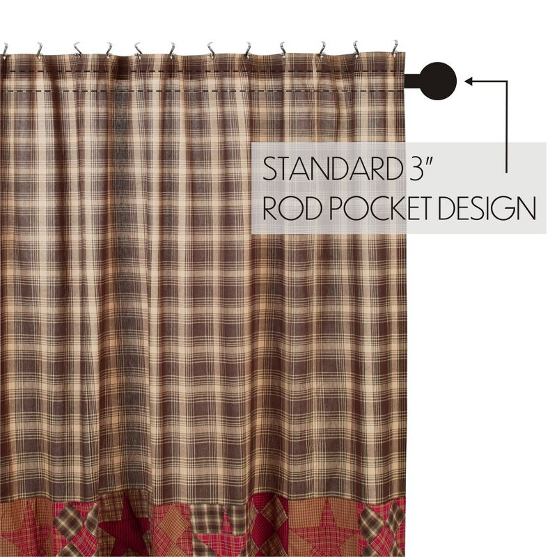 Dawson Star Patchwork Shower Curtain 72x72  VHC Brands