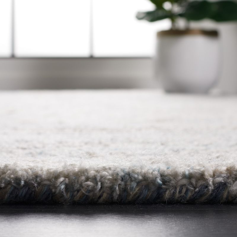 Abstract ABT147 Hand Tufted Area Rug - Beige/Blue - 6'x6' - Safavieh.