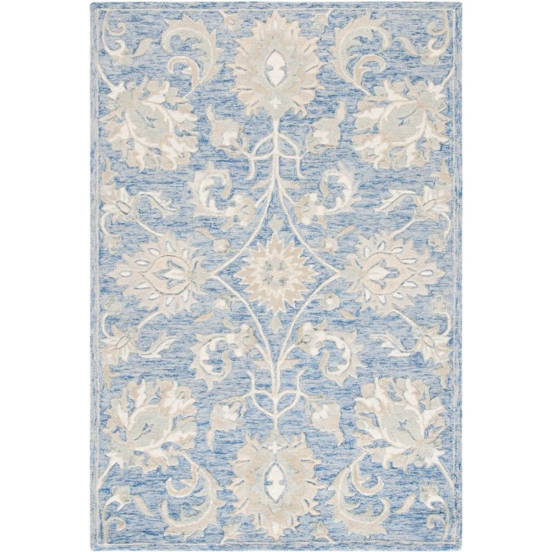 Glamour GLM624 Hand Tufted Indoor Area Rug - Blue/Beige - 4'x6' - Safavieh