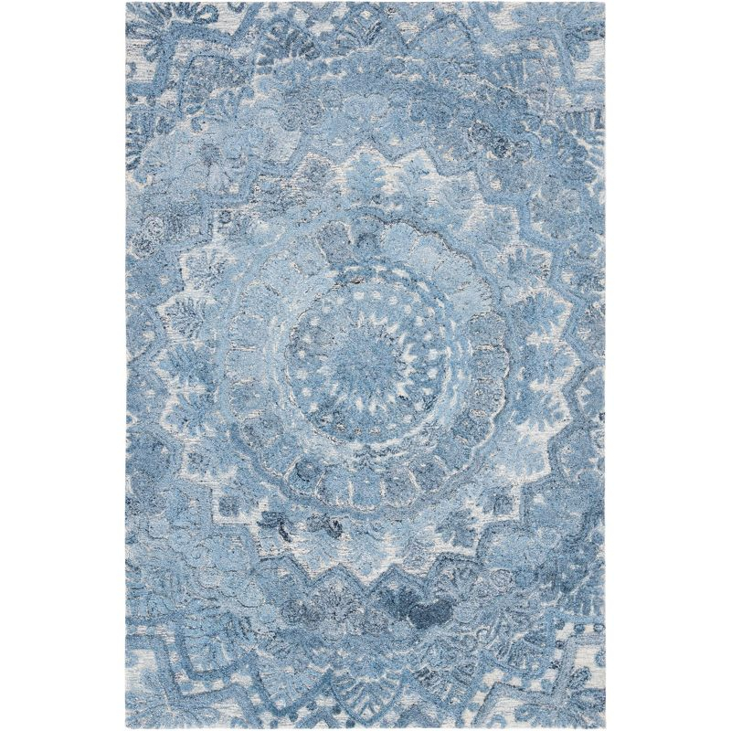 Marquee MRQ110 Hand Tufted Area Rug - Blue/Ivory - 4'x6' - Safavieh.