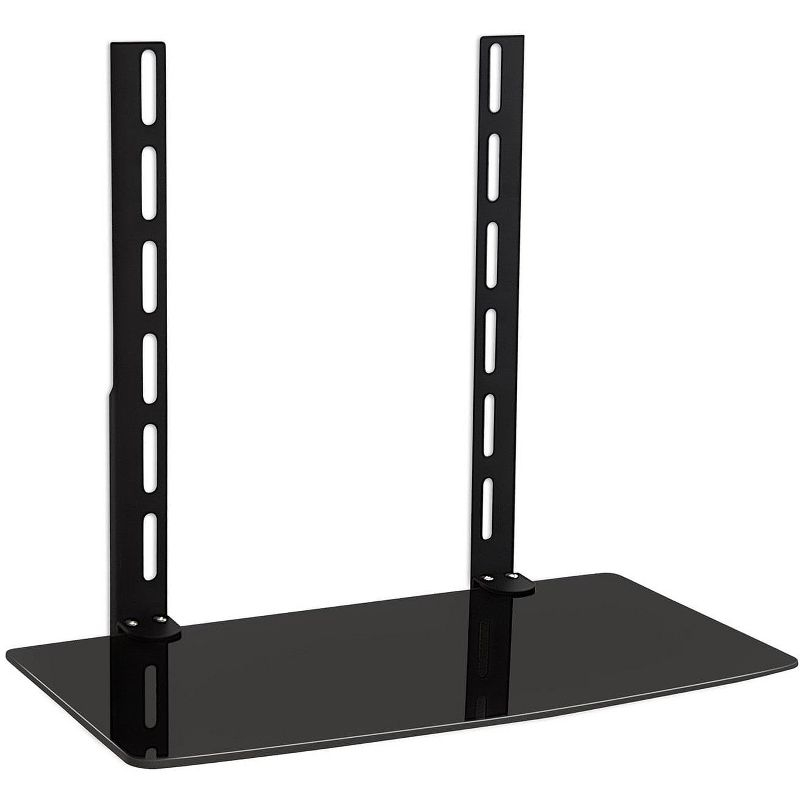 Mount-It TV Wall Mount Shelf Bracket Under TV for Cable Box, DVD Player, Stereo AV Components Shelf, Black