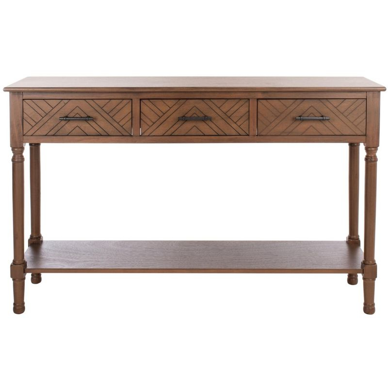 Peyton 3 Drawer Console Table - CNS5705C - Brown - Safavieh