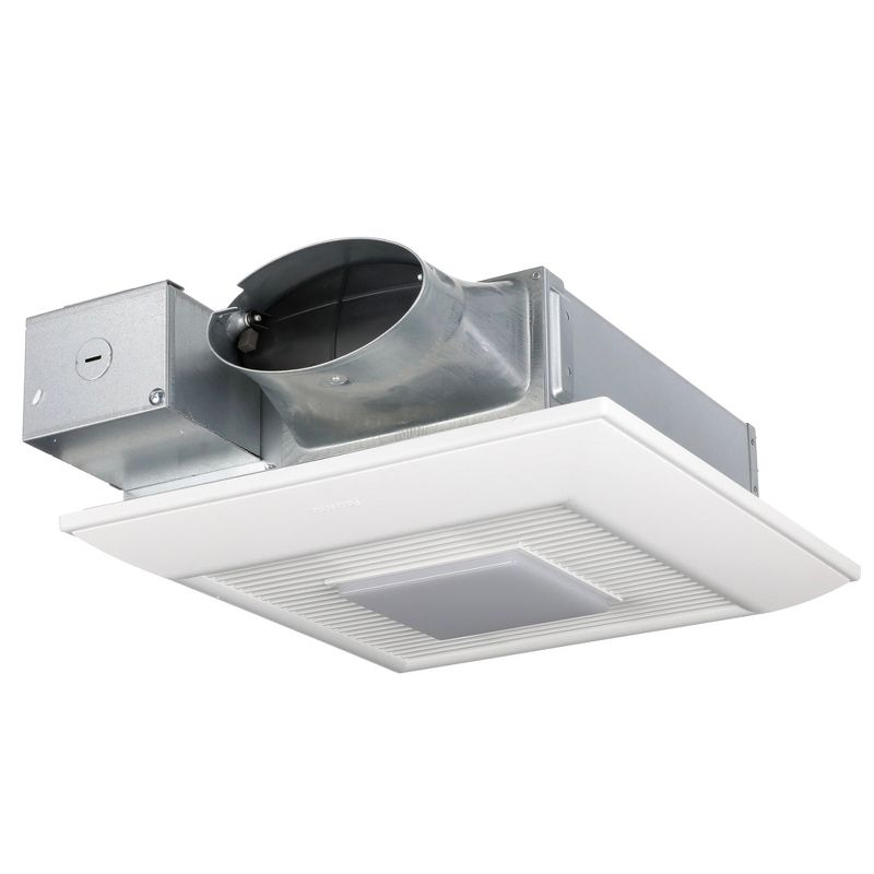 Panasonic WhisperValue Ceiling/Wall Mount Bathroom Exhaust Fan with Dimmable LED Light, 50-80-100 CFM, FV-0510VSL1