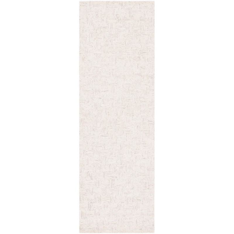 Micro-Loop MLP537 Hand Tufted Indoor Runner Rug - Light Grey/Ivory - 2'3"x9'- Safavieh