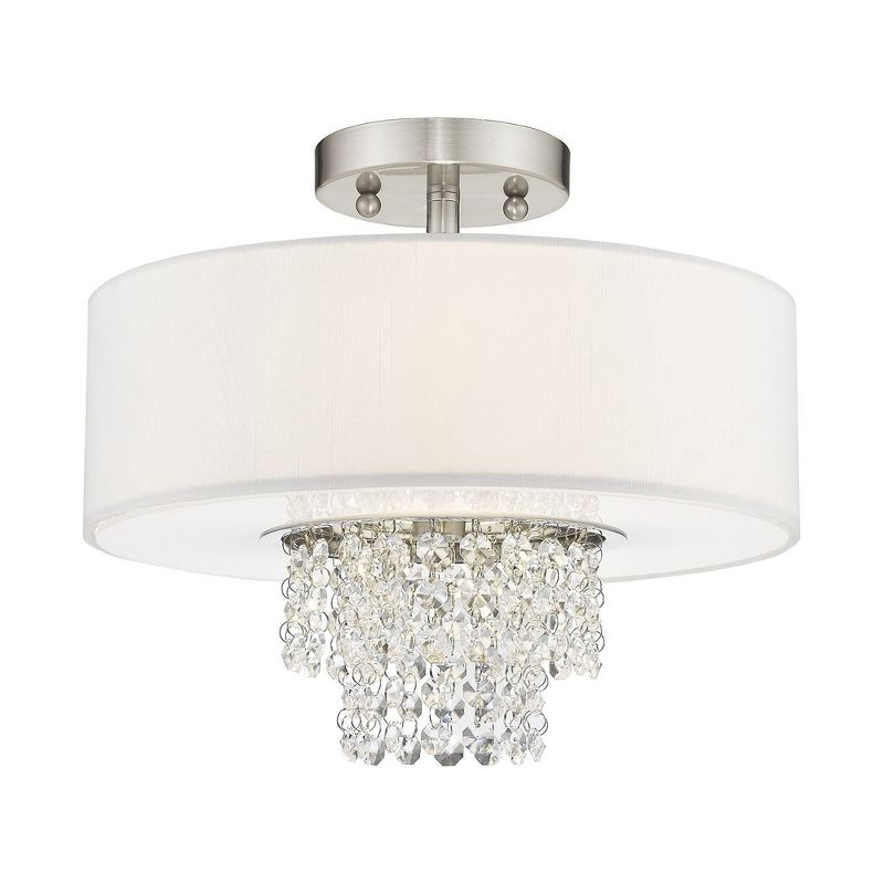 Livex Lighting Carlisle 2 - Light Semi-Flush Mount in  Brushed Nickel