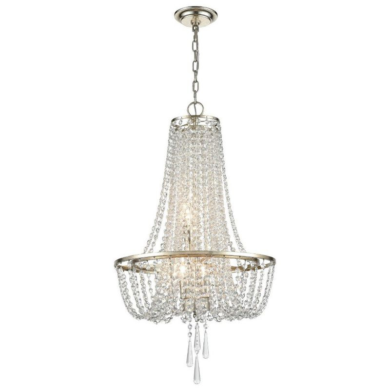 Crystorama Lighting Arcadia 4 - Light Chandelier in  Antique Silver