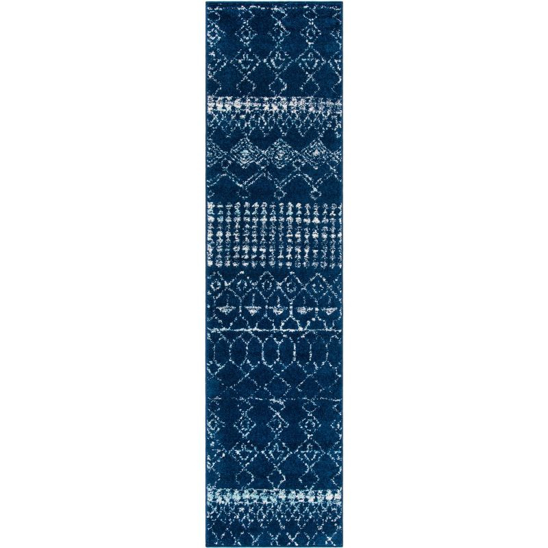 Tulum TUL229 Power Loomed Runner Rug - Navy/Ivory - 2'x11' - Safavieh.