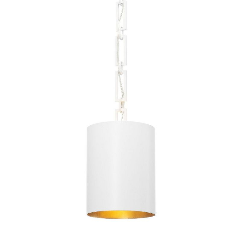 Crystorama Lighting Alston 1 - Light Chandelier in  Matte White/Antique Gold