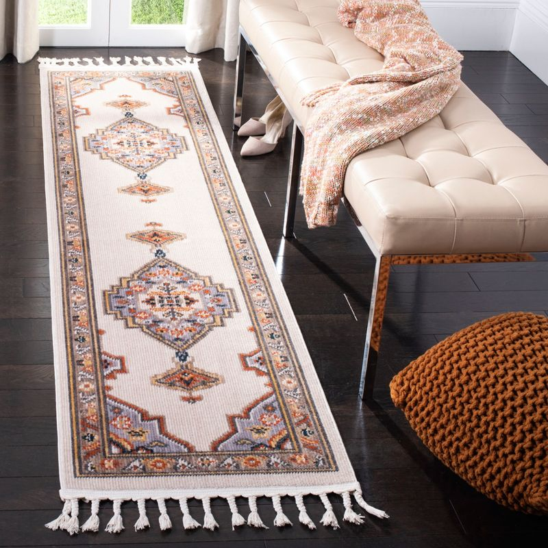 Farmhouse FMH830 Power Loomed Runner Rug - Grey/Cream - 2' X 8' - Safavieh.