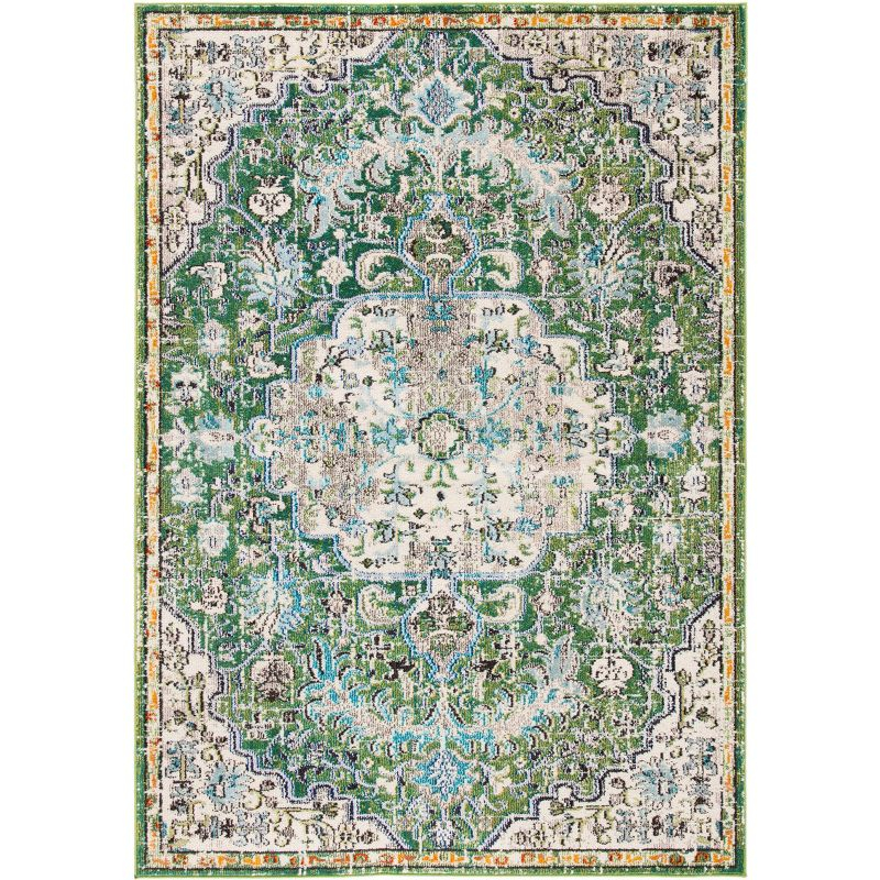 Madison MAD447 Power Loomed Indoor Area Rug - Green/Turquoise - 4'x6' - Safavieh