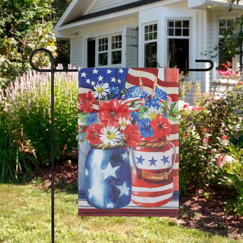 Northlight Floral Bouquet Outdoor Americana Garden Flag 18" x 12.5"