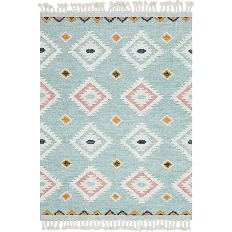 Unique Loom 8' 0 x 11' 0 Mesa Papago Light Aqua Area Rug