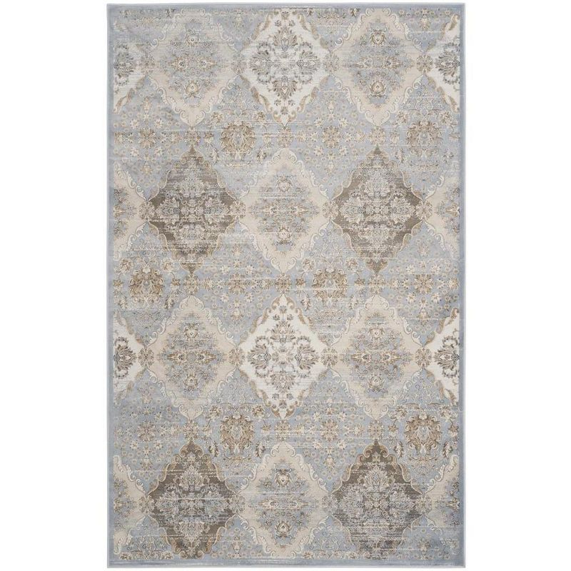 Vintage VTG572 Power Loomed Indoor Area Rug - Light Blue/Ivory - 5'1"x7'7" - Safavieh