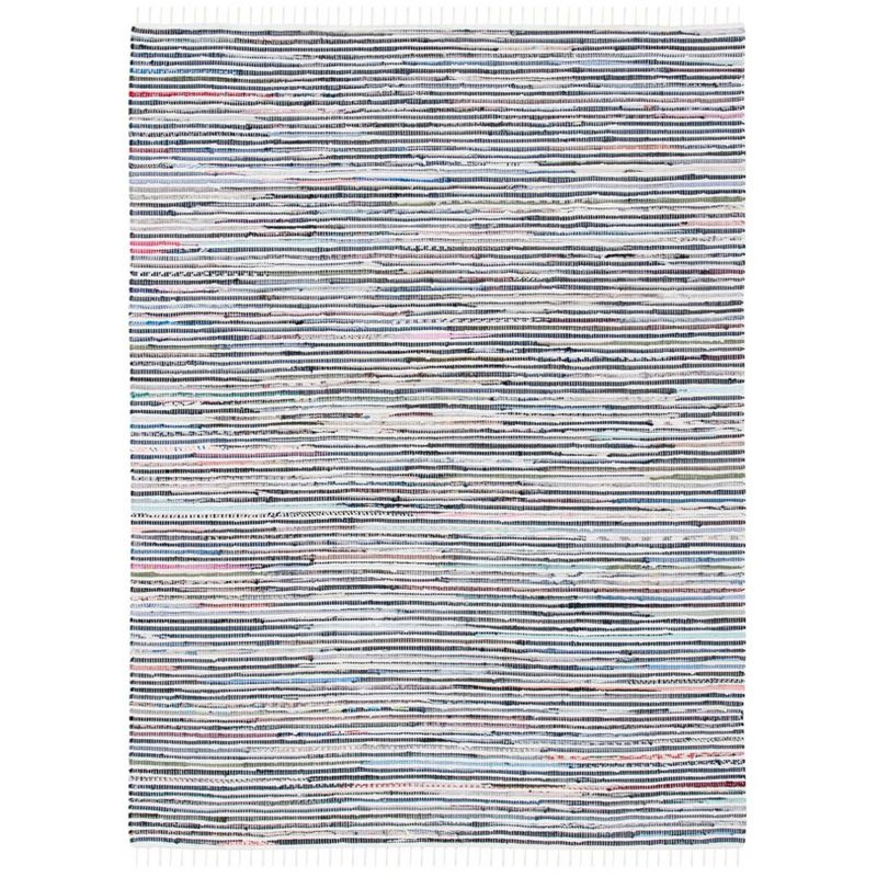 Rag Rug RAR125 Hand Woven Indoor Area Rug - Ivory/Multi - 6'x9' - Safavieh.