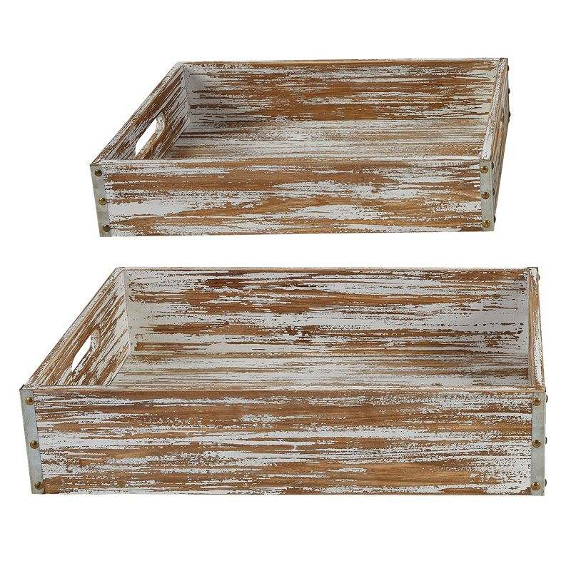 Park Designs Distressed Wood Table Crates Set of 2