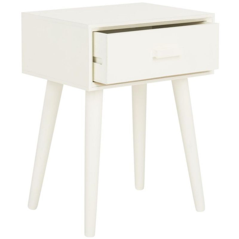 Lyle 1 Drawer Side Table - Vintage White - Safavieh.