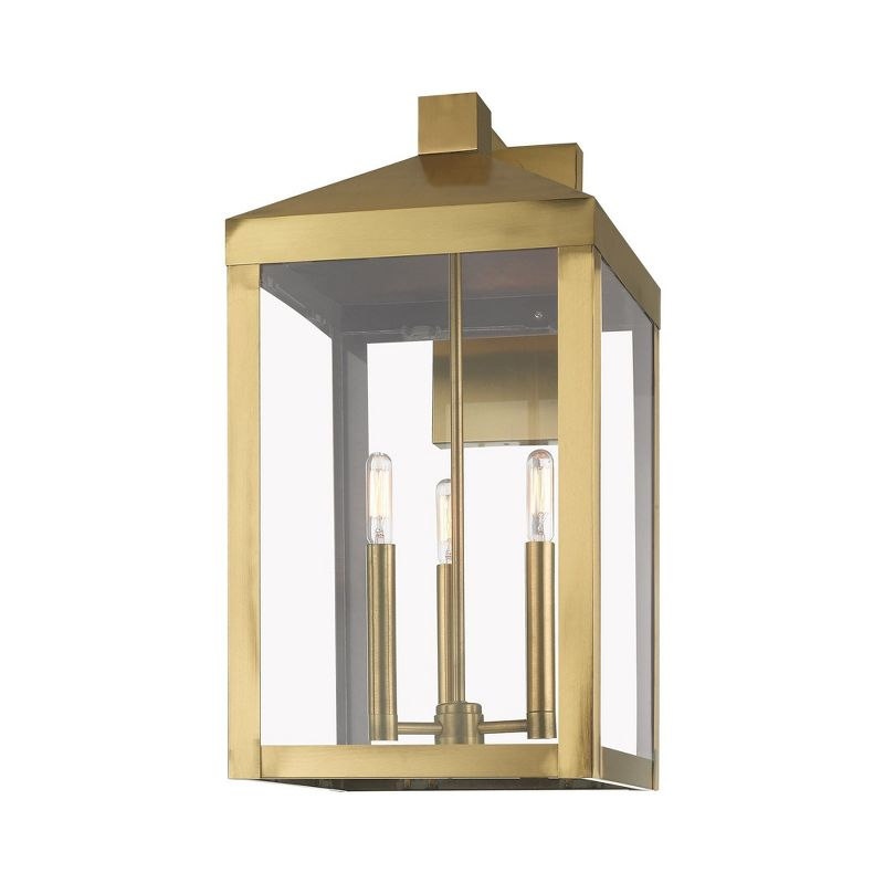 Livex Lighting Nyack 3 - Light Wall Light in  Antique Brass
