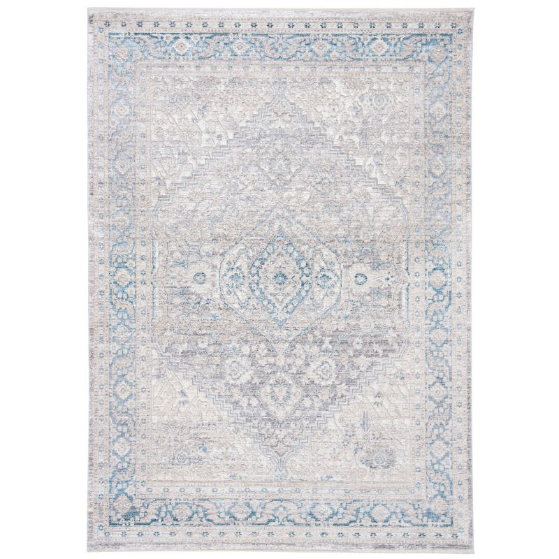 Dream DRM411 Power Loomed Indoor Area Rug - Grey/Blue - 6'7"x6'7" - Safavieh