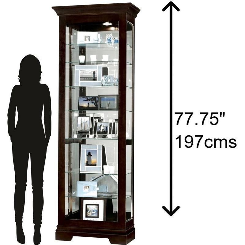 Howard Miller Saloman Curio Cabinet 680412 Black Coffee