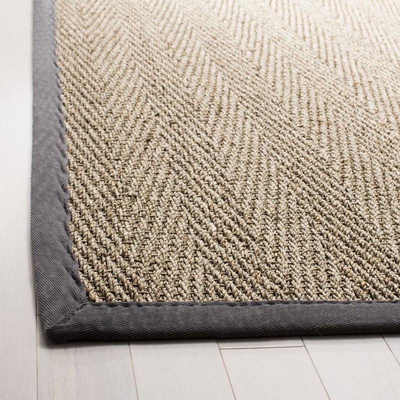 Natural Fiber NF115 Power Loomed Indoor Area Rug - Natural/Dark Grey - 5'x8' - Safavieh