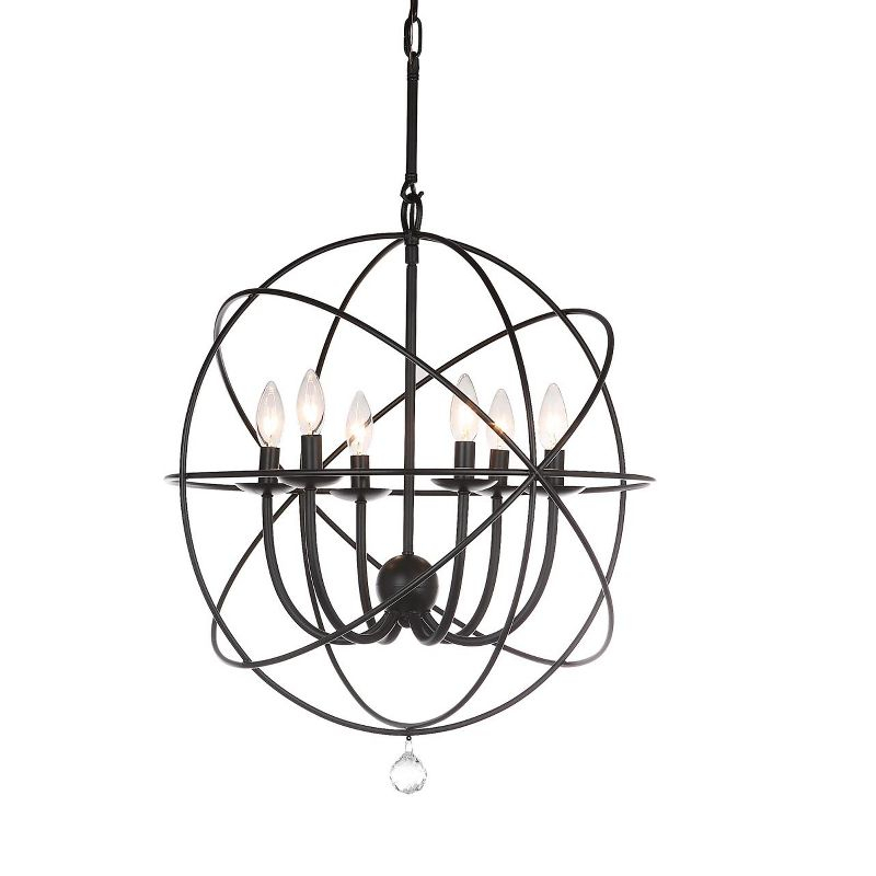 Evie Chandelier - LIT4521 - Black - Safavieh