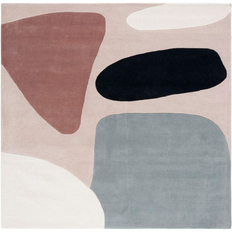 Fifth Avenue FTV119 Hand Tufted Area Rug - Beige/Black - 7'x7' - Safavieh.