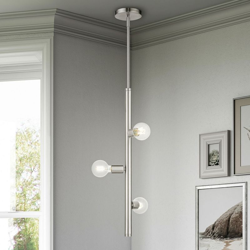Livex Lighting Bannister 3 - Light Pendant in  Brushed Nickel