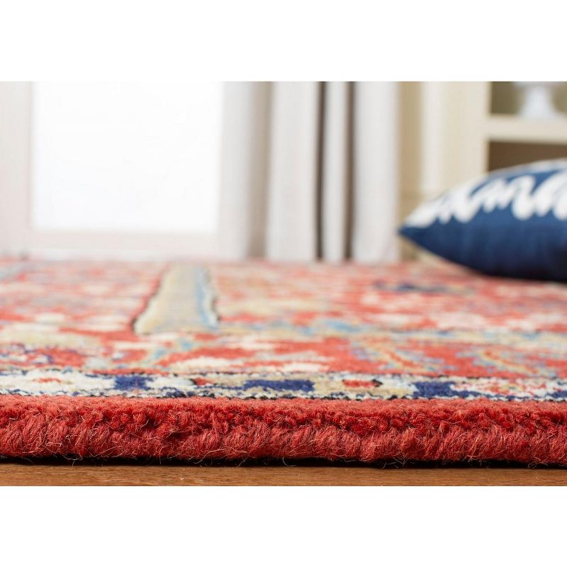 Antiquity AT64 Hand Tufted Runner Rug - Red/Multi - 2'3"x6' - Safavieh.