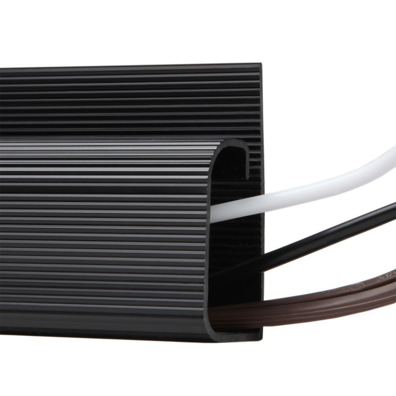 J Channel Cable Management - 5-Pack 16-Inch Raceway Channels - Cord Hider Kit for Desk, Office, and Kitchen Use by Simple Cord (Black)