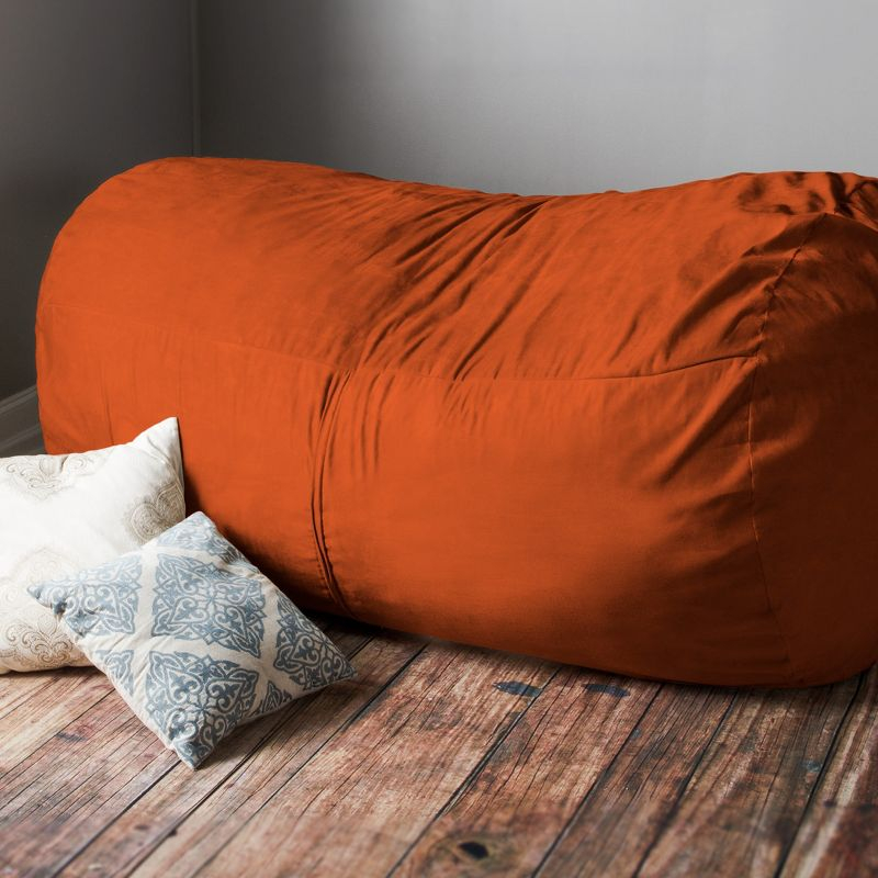 Jaxx 7 Foot Giant Bean Bag Sofa, Mandarin
