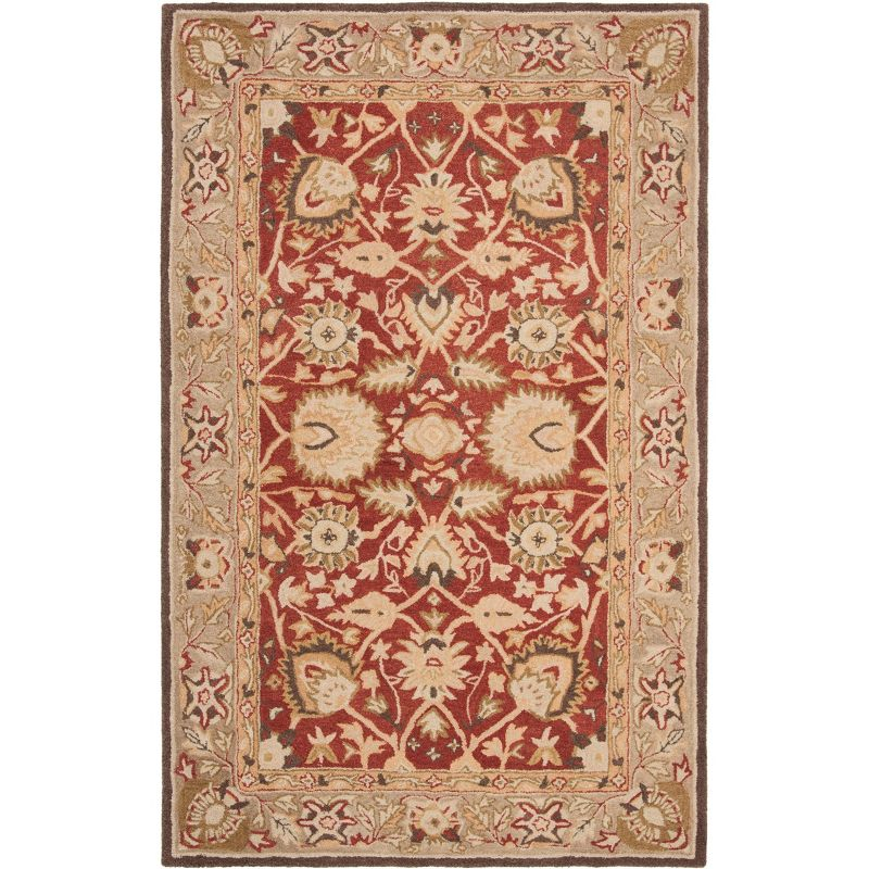 Anatolia AN512 Hand Tufted Indoor Area Rug - Rust/Green - 5'x8' - Safavieh