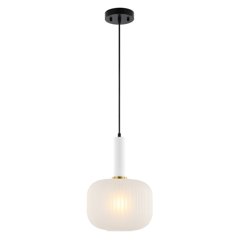 Naois 10" Pendant - PND4149 - White/Black - Safavieh