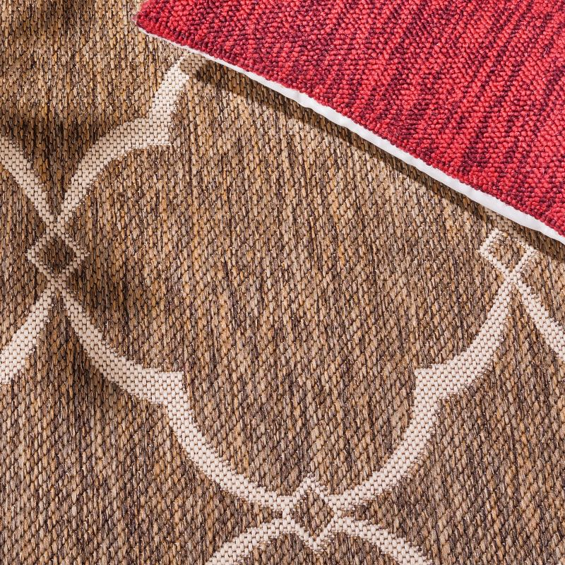 Beach House BHS125 Power Loomed Indoor/Outdoor Area Rug - Beige/Cream - 6'7"x6'7" - Safavieh