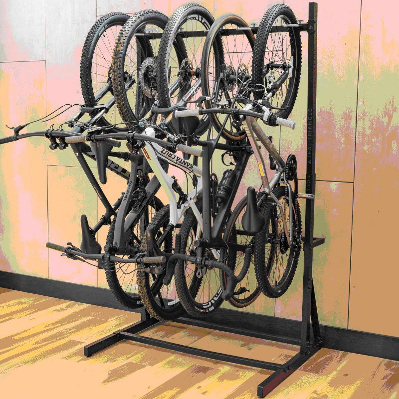 Teal Triangle Freestanding G-Bike | Holds 5 Bikes