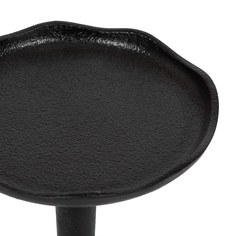 Kate and Laurel Alessia Round Metal Drink Table, 8x8x22, Black