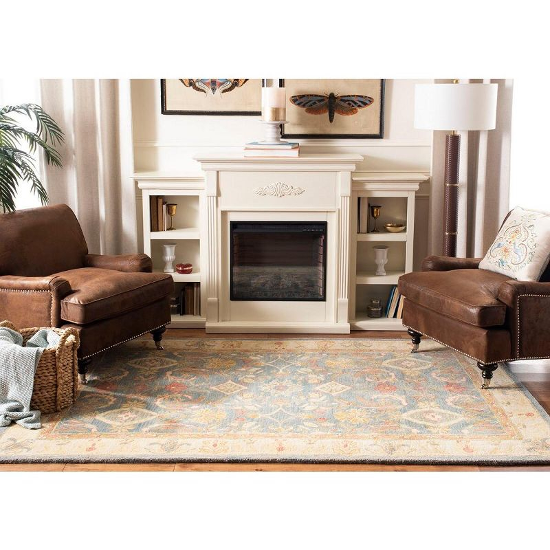 Anatolia AN544 Hand Tufted Indoor Area Rug - Light Blue/Ivory - 8'x10' - Safavieh