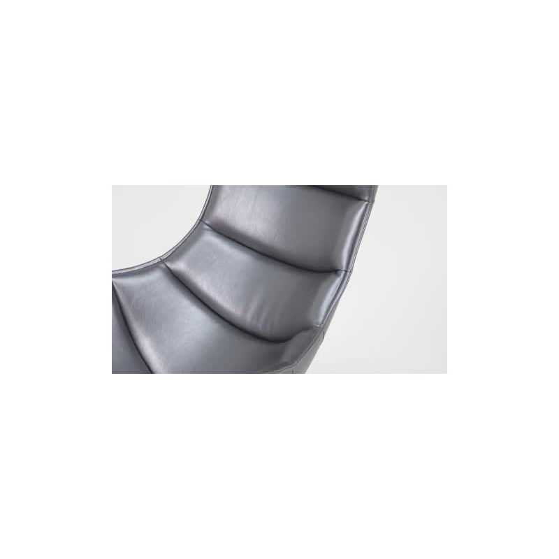 Flash Furniture Black LeatherSoft Swivel Cocoon Chair
