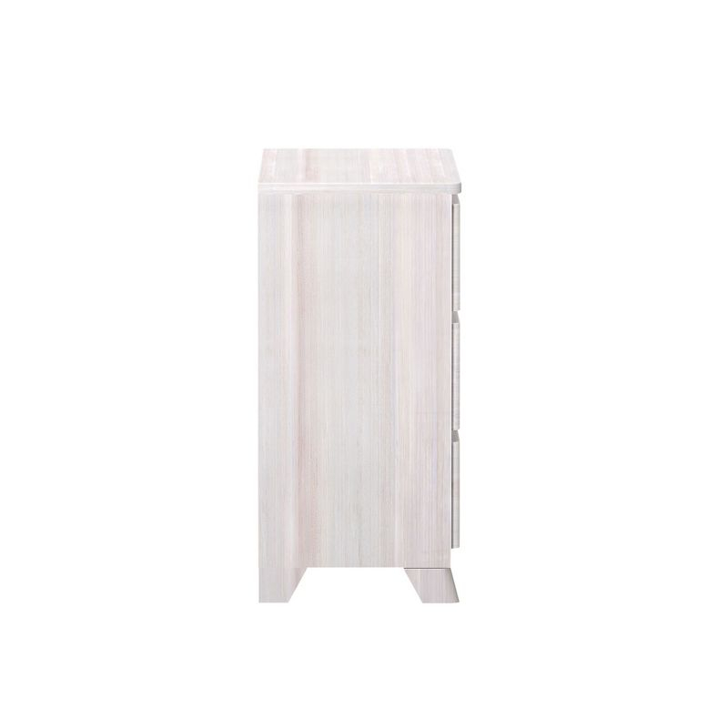 Plank+Beam Solid Wood Farmhouse 3 Drawer Dresser, White Wash