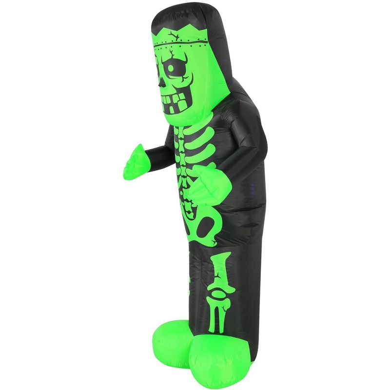 Occasions 7' INFLATABLE SKELETON MONSTER, 3 ft Tall, Multicolored