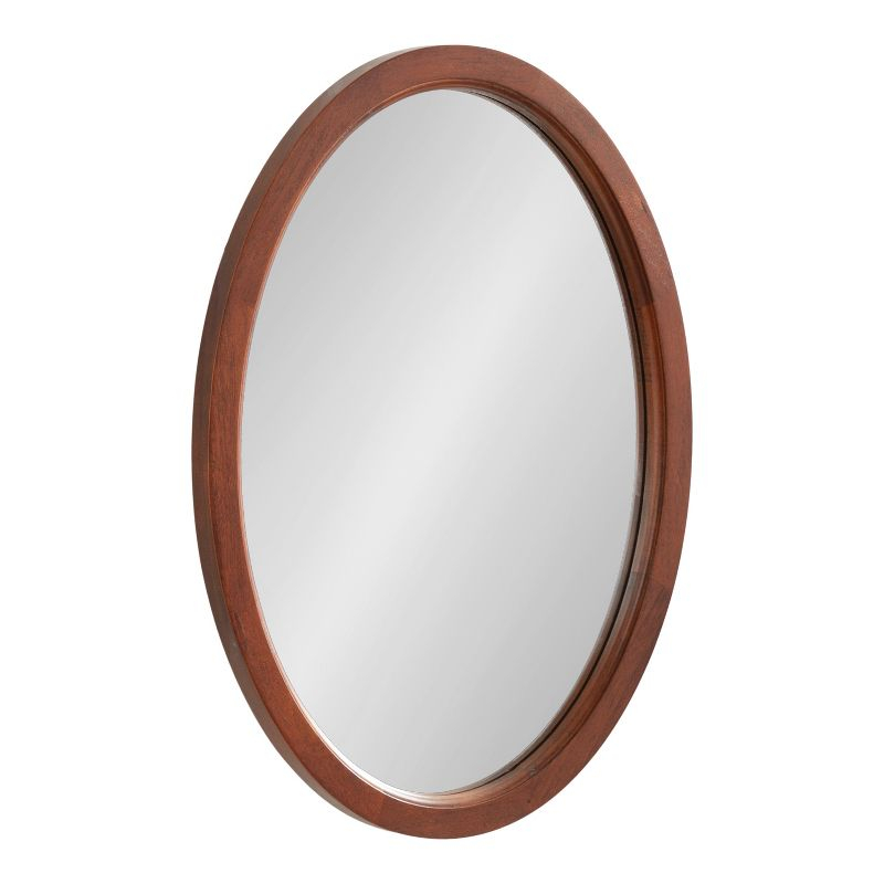 Kate & Laurel All Things Decor 18"x24" Hogan Oval Framed Wall Mirror: Poplar Wood, No Assembly Required