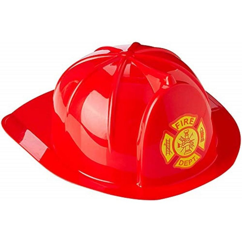 Dress Up America Fireman Helmet - Firefighter Hat - Kids - Red