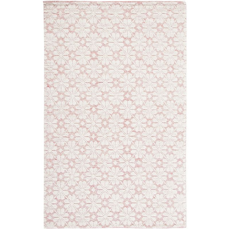 Vermont VRM303 Hand Woven Area Rug - Ivory/Red - 4'x6' - Safavieh.