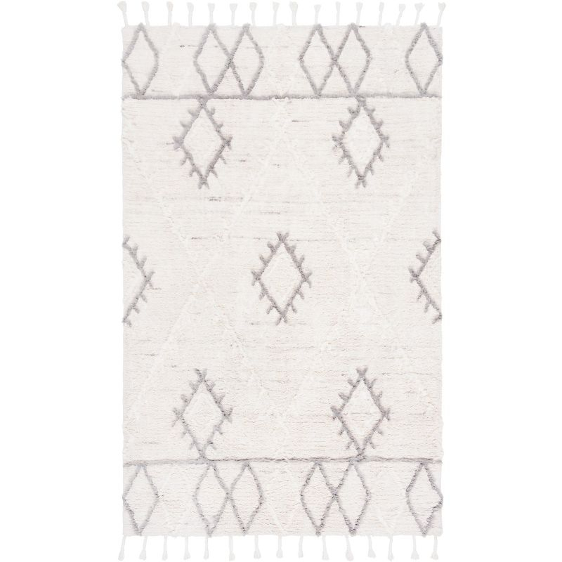 Casablanca CSB453 Hand Tufted Area Rug - Ivory/Grey - 3'x5' - Safavieh.