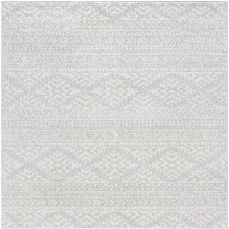 Tulum TUL272 Power Loomed Area Rug - Light Grey/Ivory - 6'7"x6'7" - Safavieh.