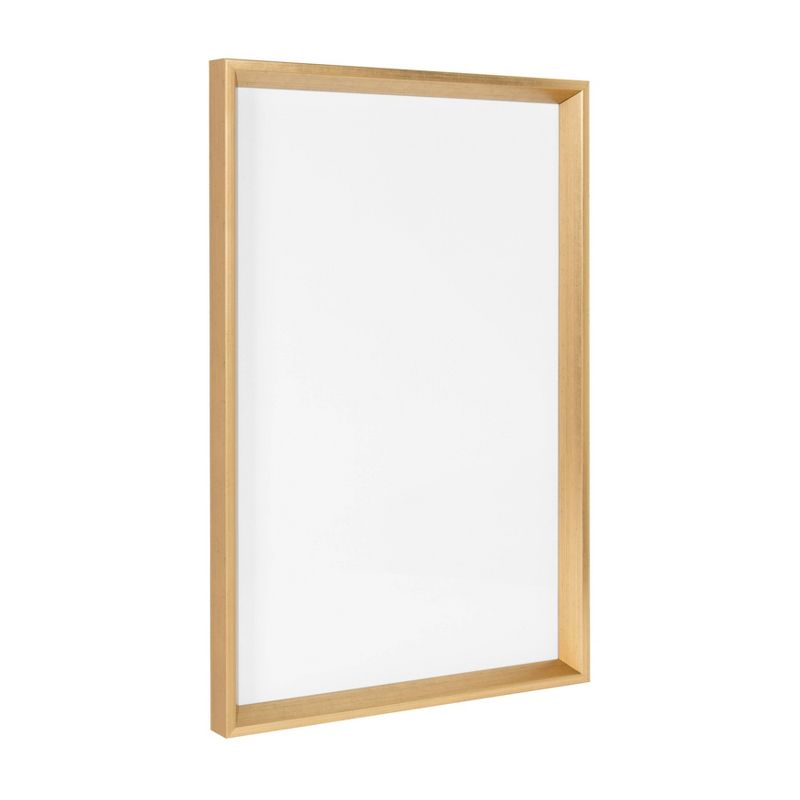 25.5" x 16.5" Calter Framed Magnetic Dry Erase Board Gold - Kate and Laurel: Wall Mounted, Includes Magnets & Marker